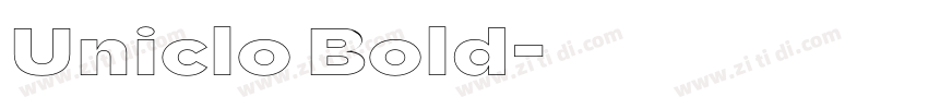 Uniclo Bold字体转换